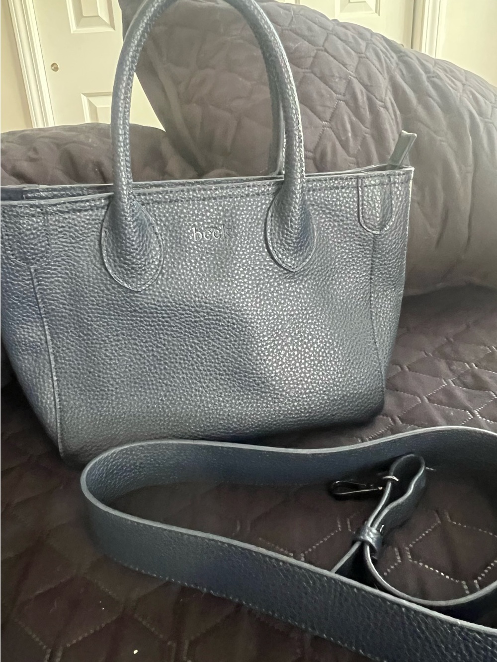 Beck Bags Beckini Crossbody Navy Tote